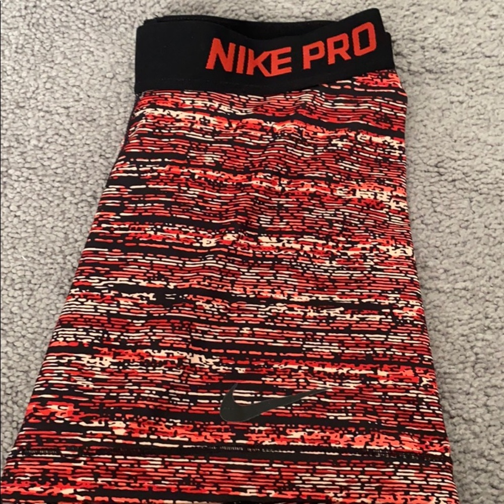 red white and black nike pros